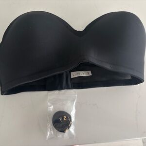 36C Black Lively Strapless Bra